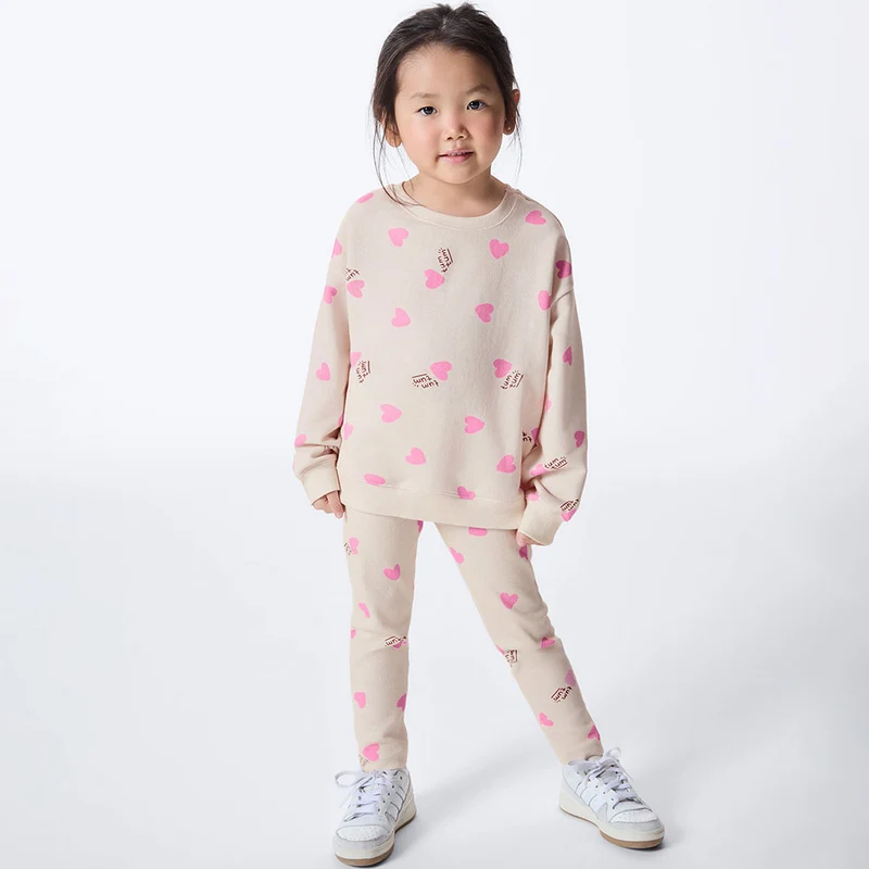 Conjunto Blusão Moletom e Calça Legging Tumtum Hering Infantil - Feminino 01 / Menina