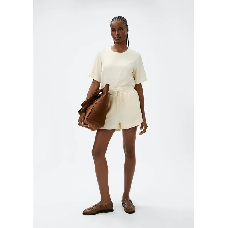 Shorts Feminino Runner Cintura Média - Amarelo G