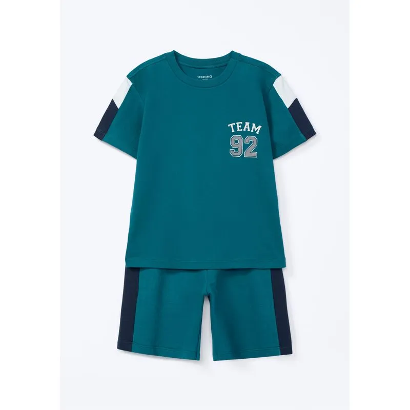 Conjunto Infantil Menino Estampado Oversized - Verde 008