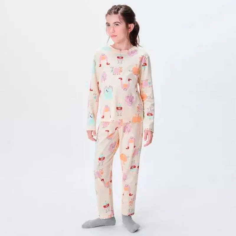 Pijama Manga Longa E Calça Hering Infantil Feminino - Amarelo 08 / Menina