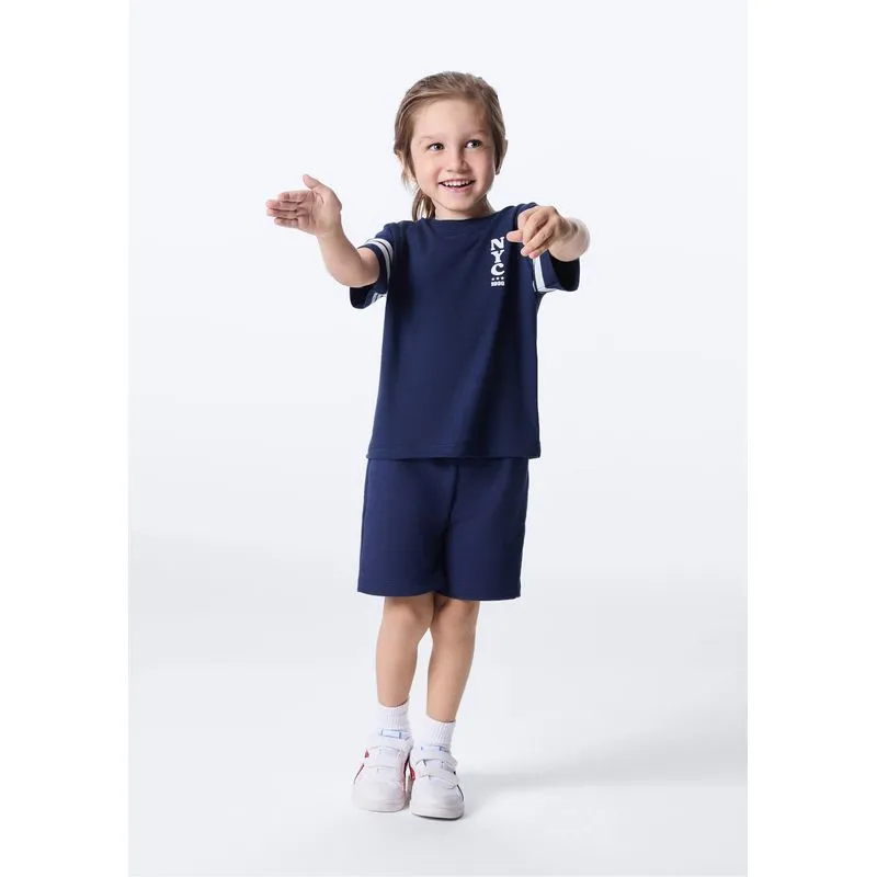 Conjunto Curto Infantil Menino Toddler - Azul 002