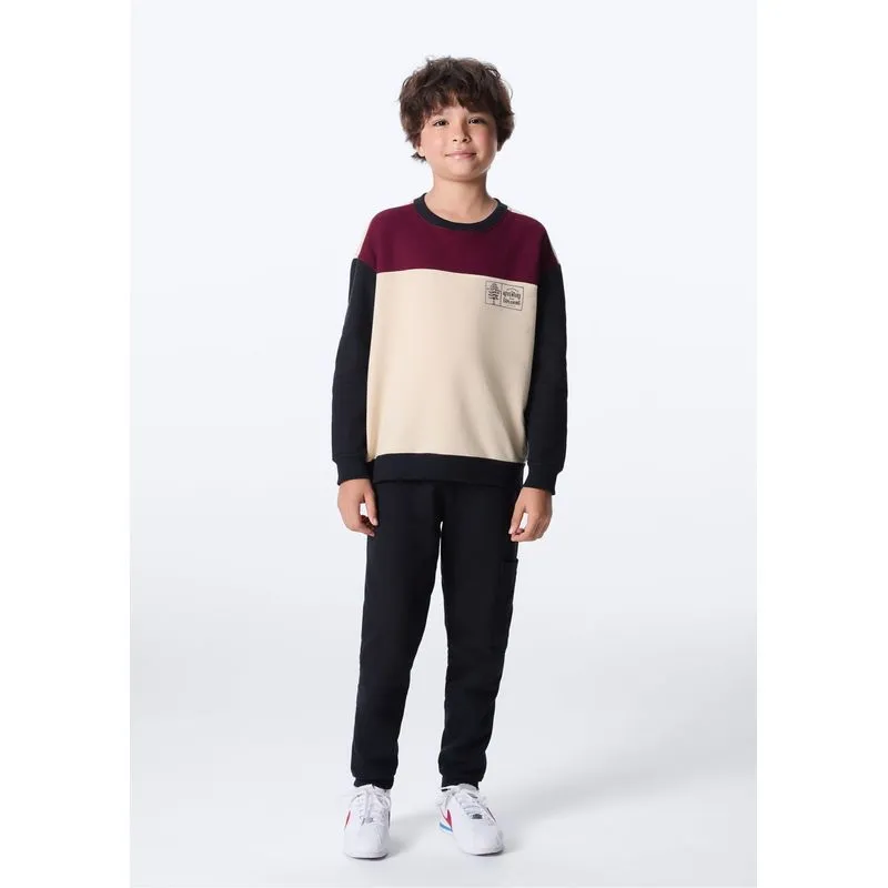 Conjunto De Moletom Infantil Menino Com Estampa - Nude 014