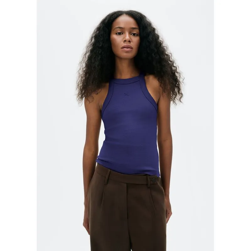 Regata Feminina Hit Com Bordado - Azul XG