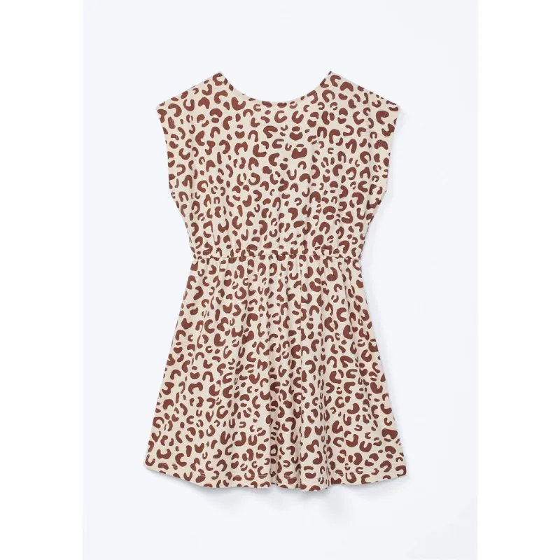 Vestido Curto Infantil Animal Print - Nude 012
