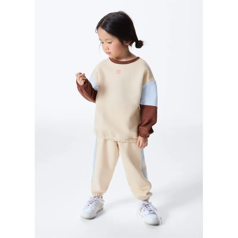 Conjunto Infantil Toddler Menina Regular Jogger - Nude 004