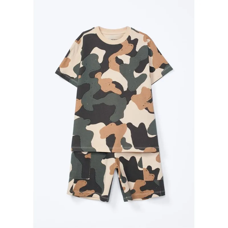 Conjunto Curto Infantil Menino Regular - Bege 005