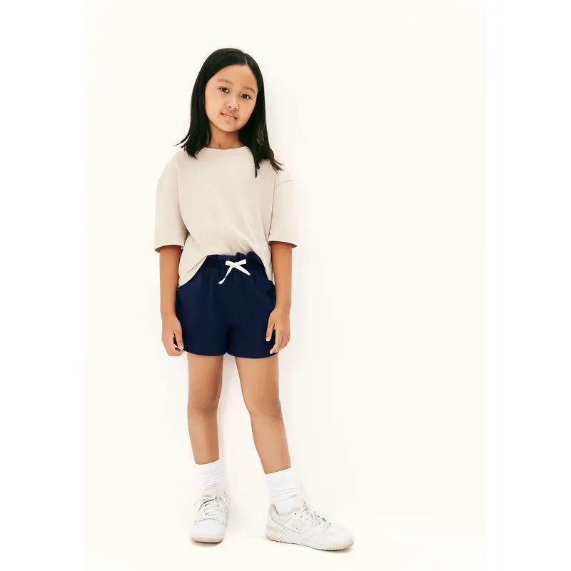 Shorts Infantil Menina Moletom Runner - Azul 004