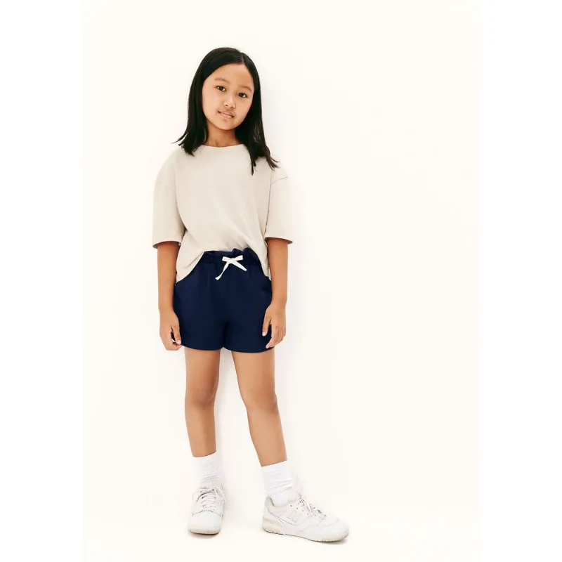 Shorts Infantil Menina Moletom Runner - Azul 010