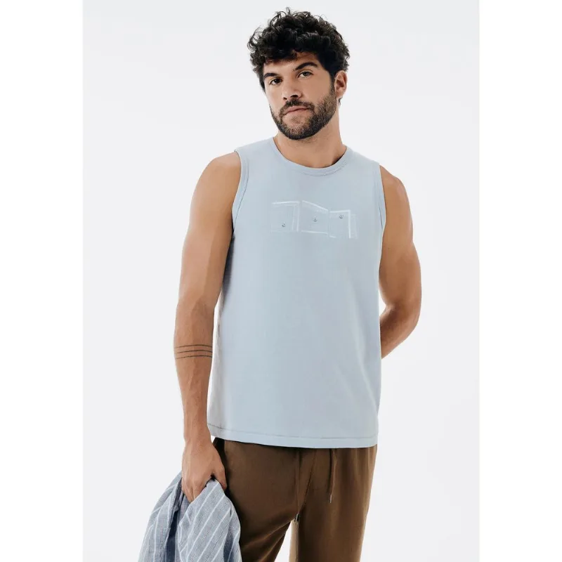 Regata Básica Masculina Regular Com Estampa - Azul M