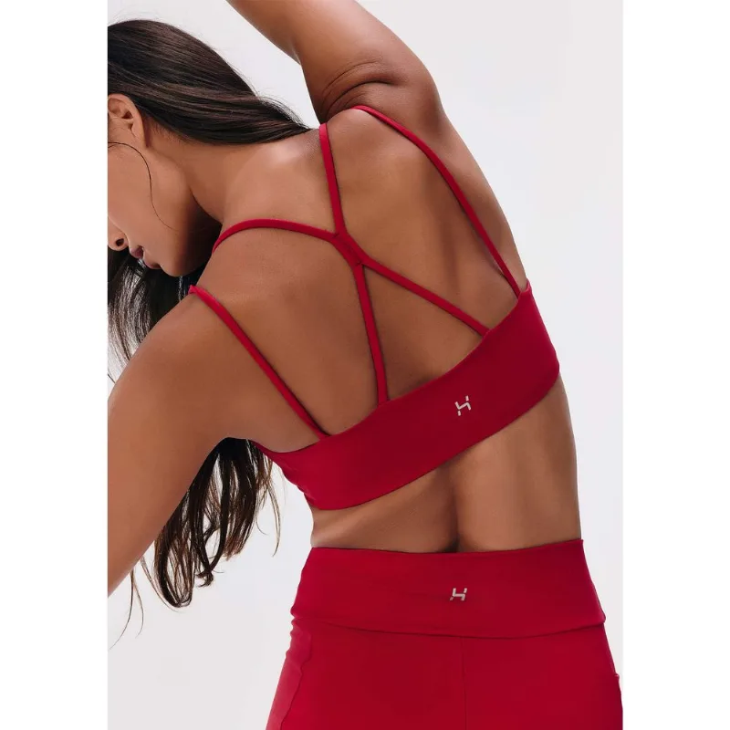 Top Esportivo Alças Finas Proteção UV - Vermelho G