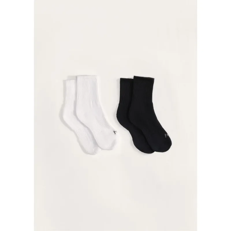 Kit 2 Pares de Meia Esportiva Cano Longo - Multicolorido P