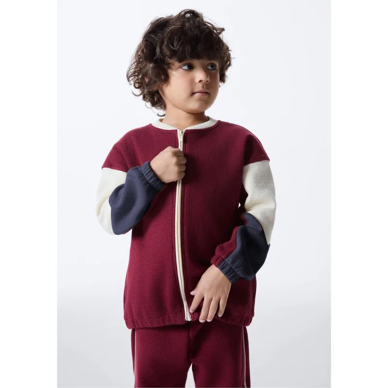 Jaqueta Infantil Menino Oversized Texturizada - Vinho 002
