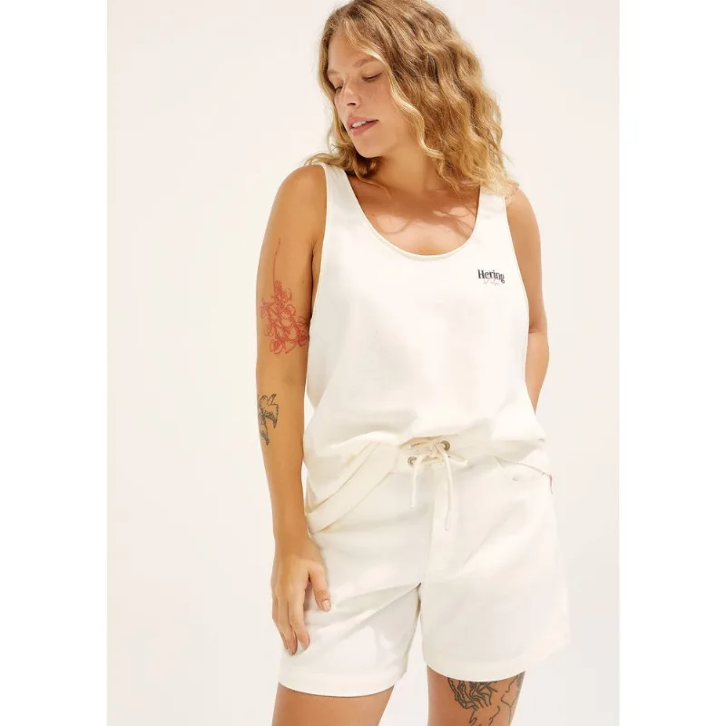 Regata Alongada Com Estampa Hering + Cosmo - Creme P