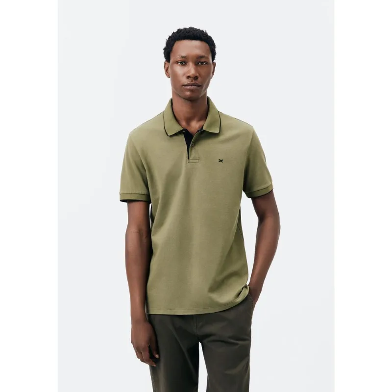 Camisa Polo Básica Masculina Em Piquet Com Bordado - Verde EXG
