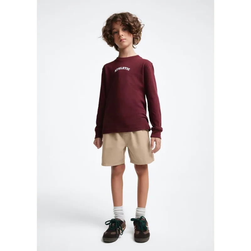 Shorts Infantil Menino Em Sarja - Bege 006