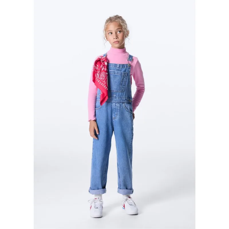 Jardineira Infantil Unissex Jeans - Azul 008