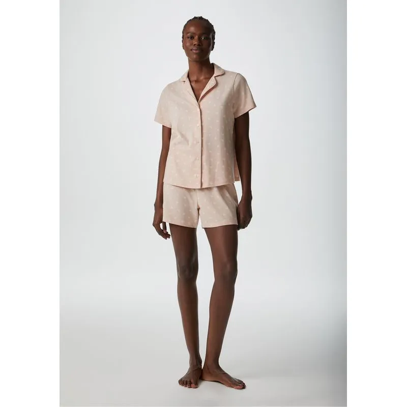Pijama Curto Feminino Americano Estampado - Rosa M