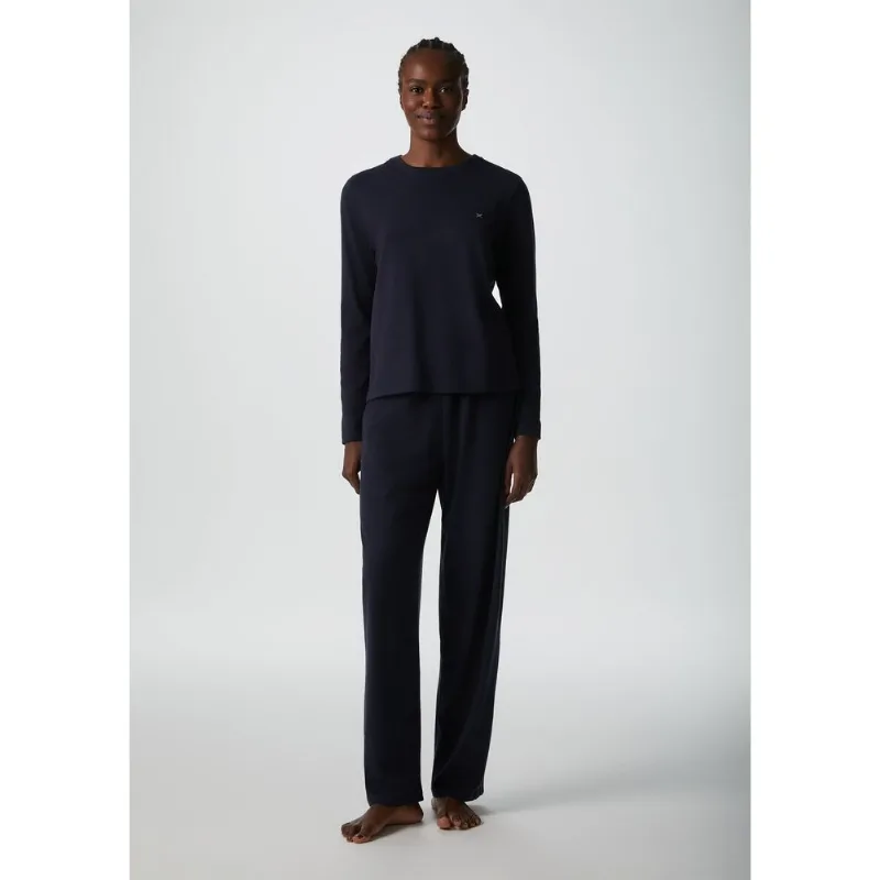 Pijama Longo Feminino Básico - Azul XG
