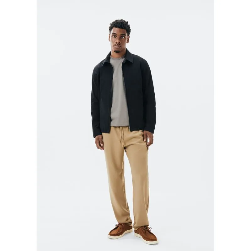 Jaqueta Masculina Harrington Com Gola Em Veludo - Preto G