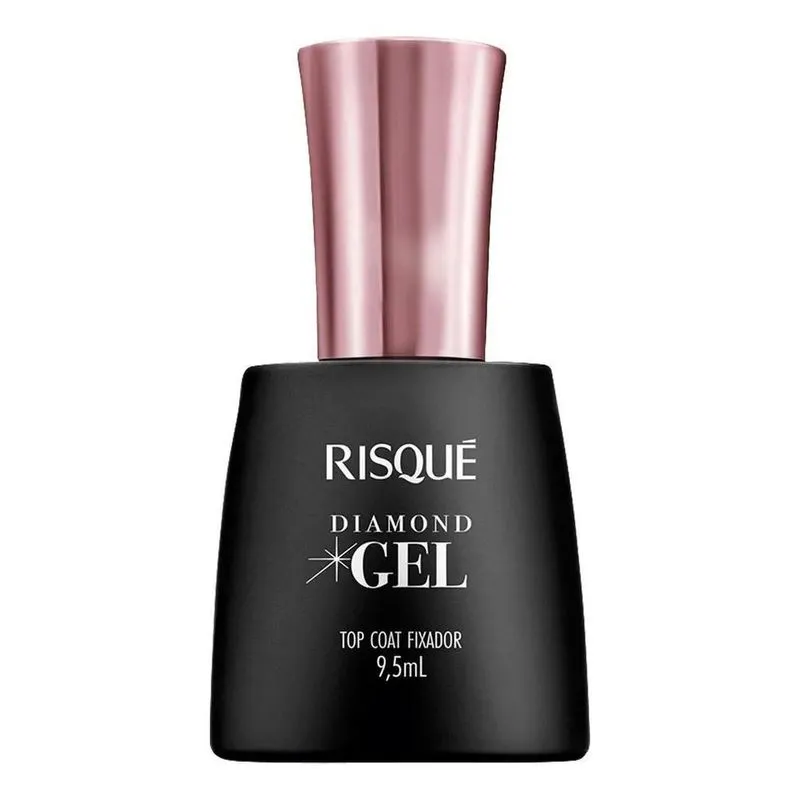 5x Top Coat Fixador Risqué Diamond Gel Cremoso 9,5ml