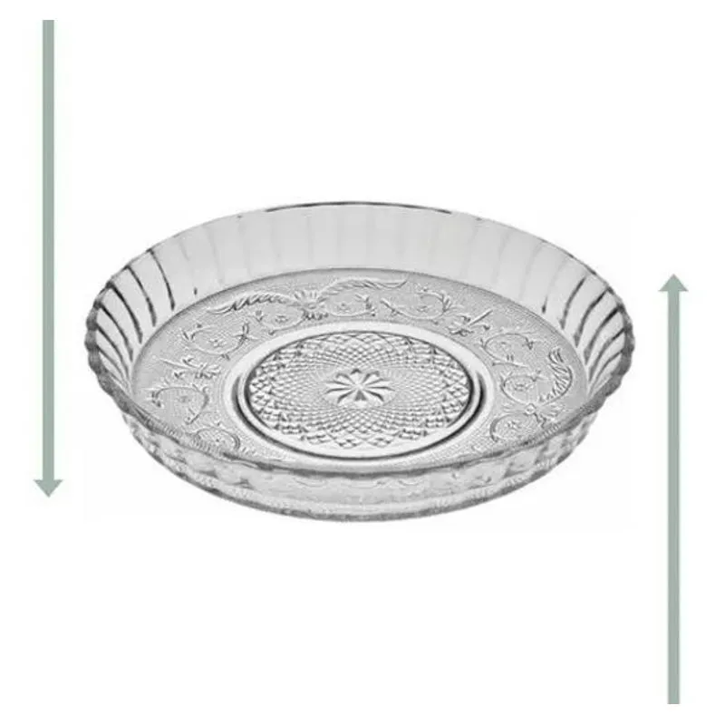 10x Prato Para Bolo Pudim Com Borda 30cm Kig Glassware