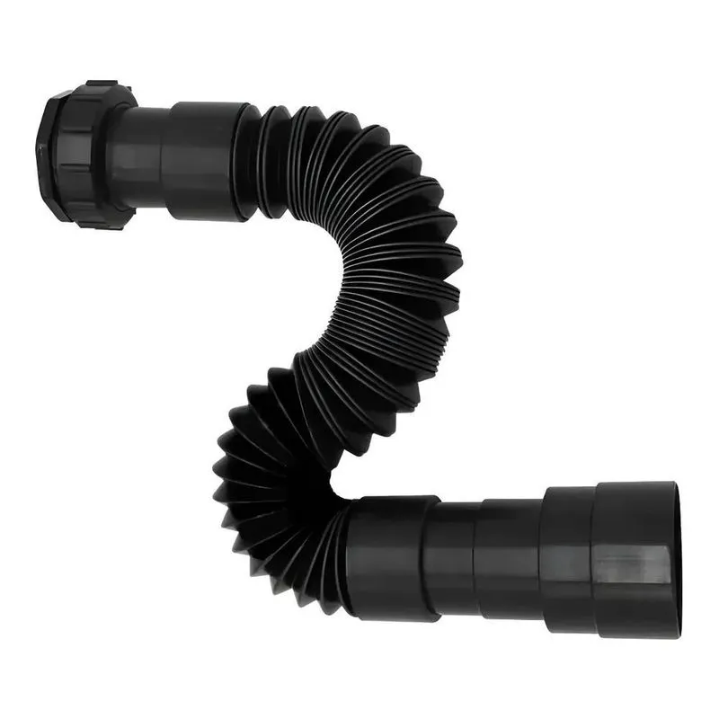 Sifão Preto Sanfonado Lavatório Pia E Tanque Extensivo