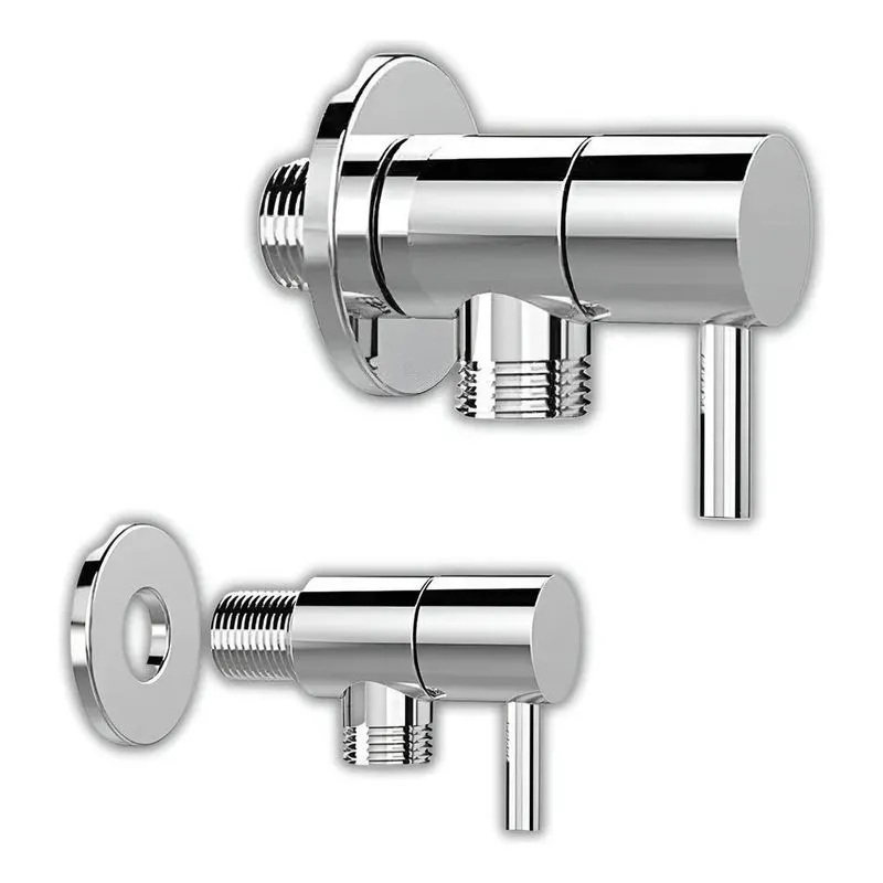 Torneira Registro Válvula 1/2 Acabamento Inox 1/4 Volta Abs