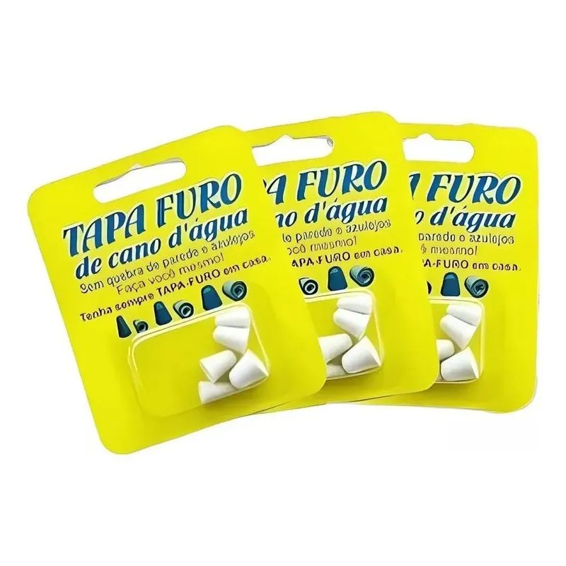 Kit 3 Tapa Furo Para Cano De Água 5 Medidas Fácil Instalação