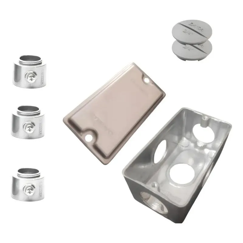 Kit Condulete 3/4 Caixa Multipla Tipo X Aluminio Daisa