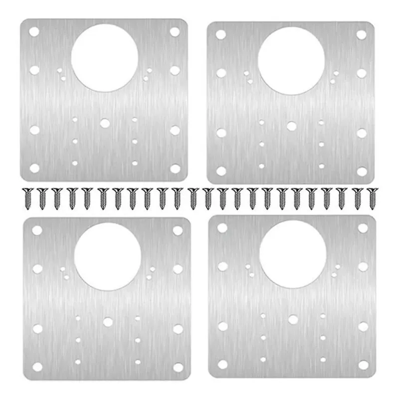 Kit 04 Placa De Reparo Para Consertar Dobradiça Armário Mdf