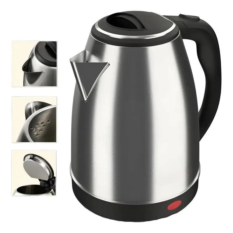 5x Chaleira Eletrica De Inox Jarra 1.8 Litros 110v