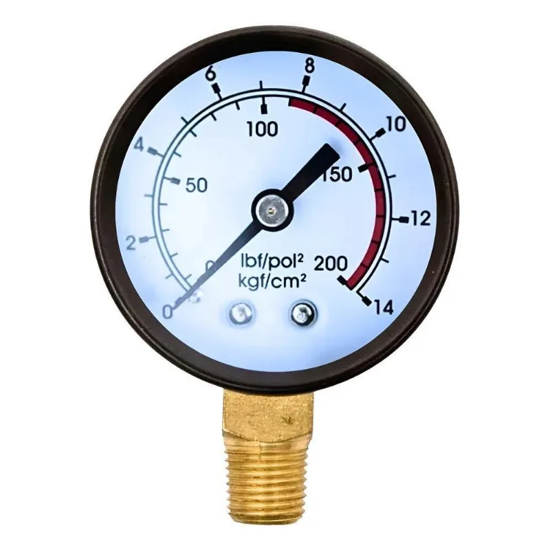 2x Manômetro Vertical Para Compressores 200 Psi/libras 1/4 N
