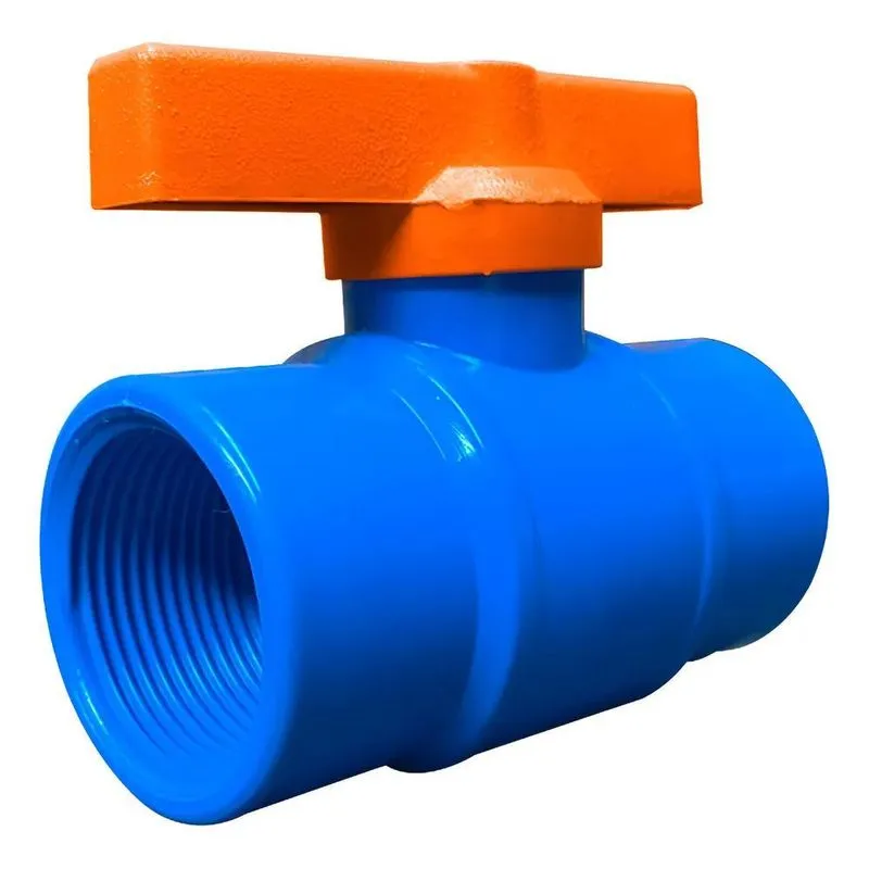 Registro Esfera 1 (32mm) Roscável Pvc Azul - Irrigação