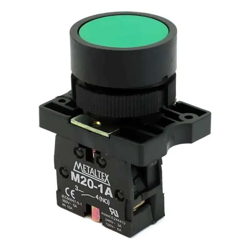 Botão Pulsador Faceado Metaltex Diversas Cores 22mm
