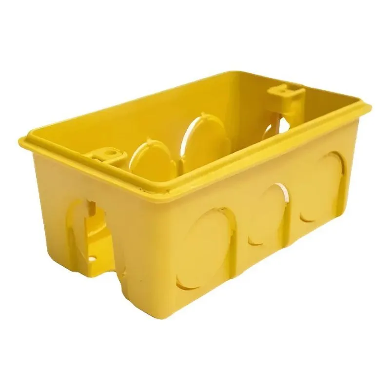 10 Caixinha De Luz 4x2 Para Tomada Interruptor - Amarelo
