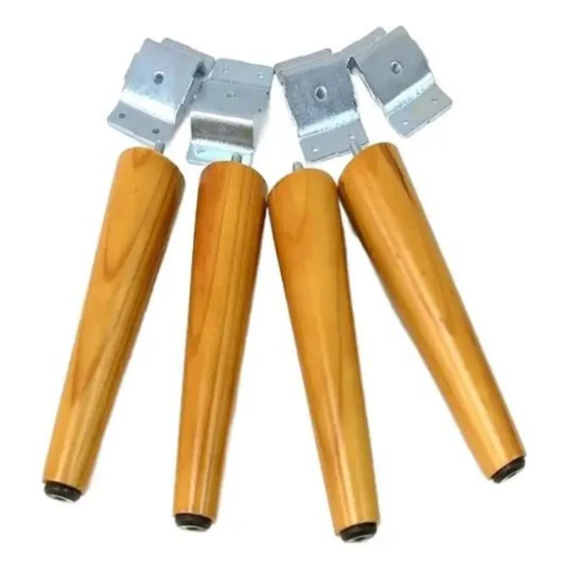 10x Pé Palito De Madeira Mel Para Sofás, Pufs, Kit 4 Pés - 3
