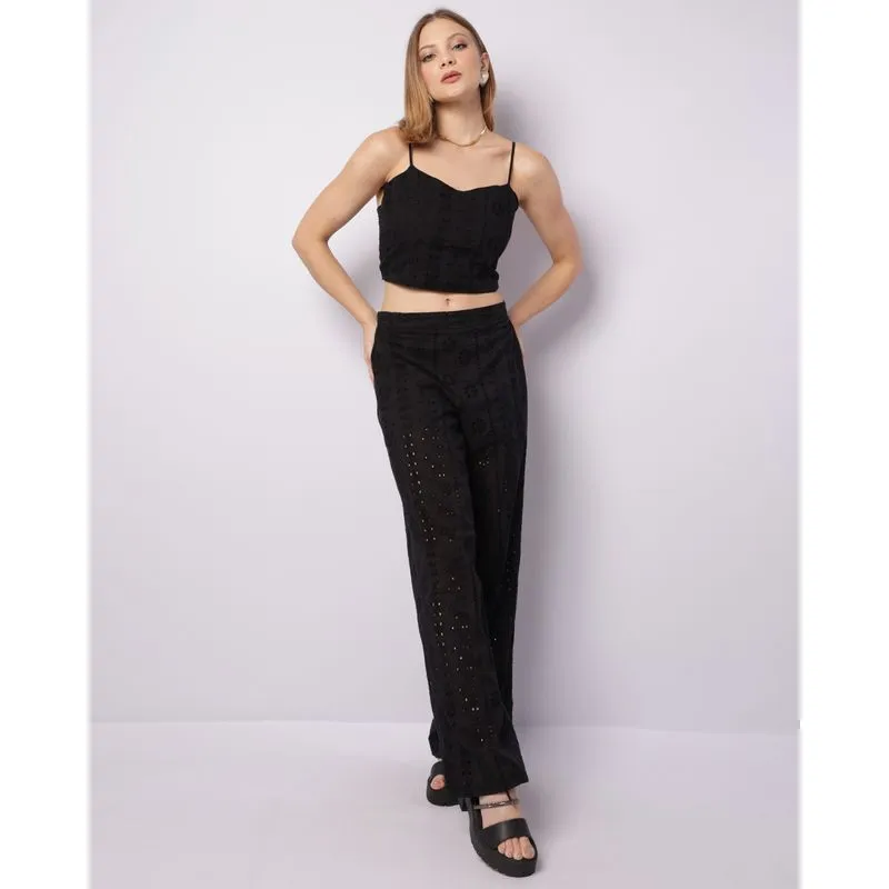 Calça Feminina Berry & Co. Pantalona Laise Preta G