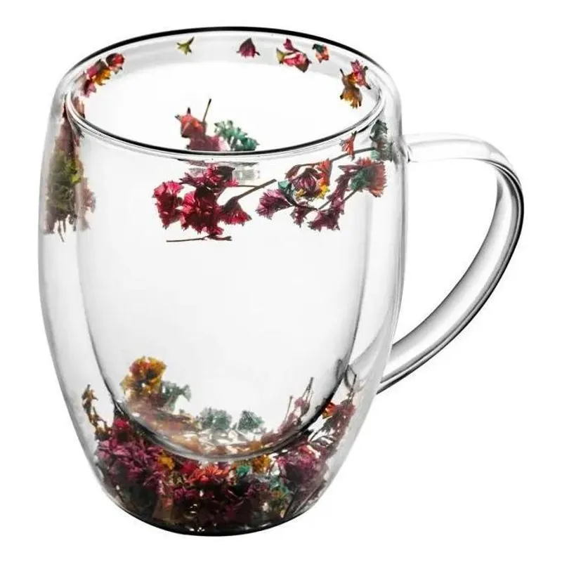 10x Vittak Caneca Florida Camada Dupla Borossilicato Fall 3
