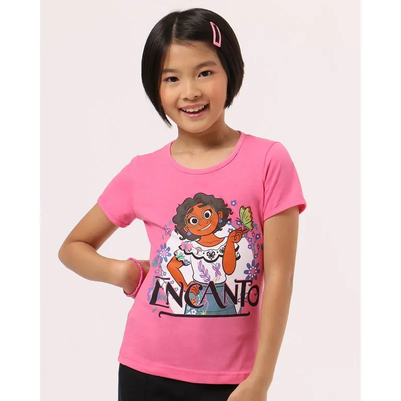 Blusa Infantil Algodão Disney Encanto Rosa 18