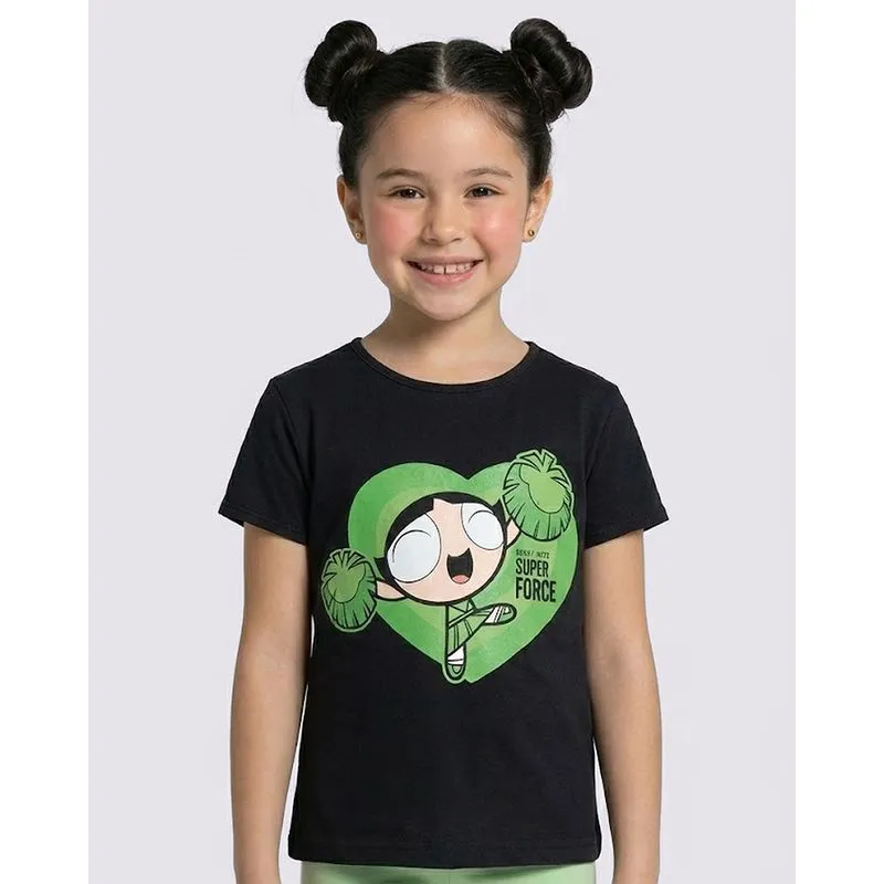 Camiseta Infantil Algodão Estampa Docinho Preto 10