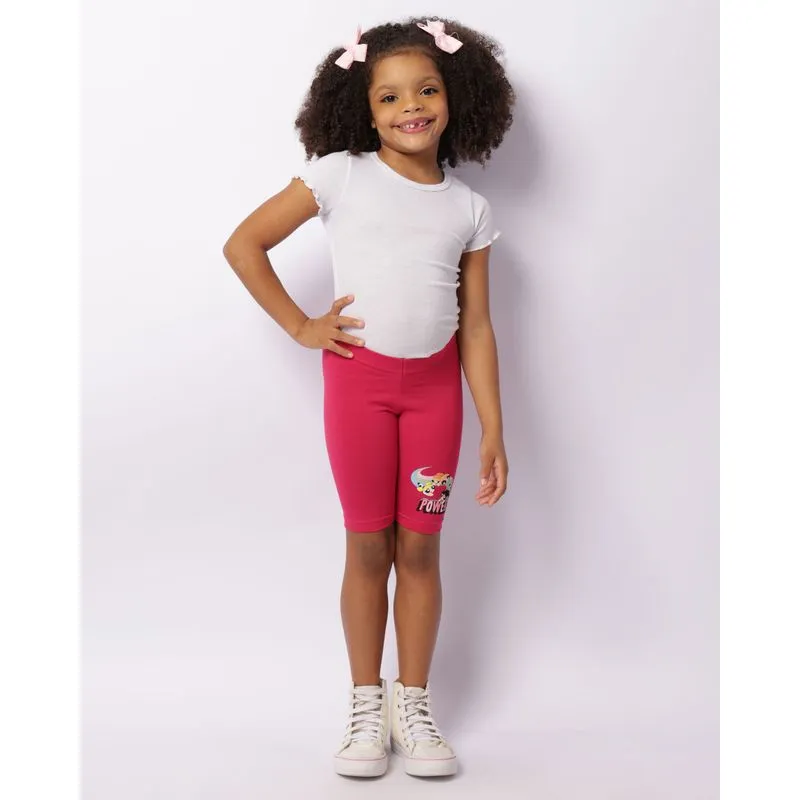 Bermuda Infantil Estampa As Meninas Super Poderosas Rosa 10