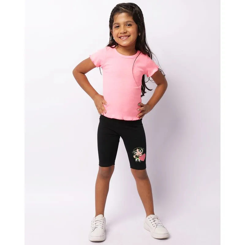 Bermuda Infantil Ciclista Docinho As Meninas Super Poderosas Preta 10