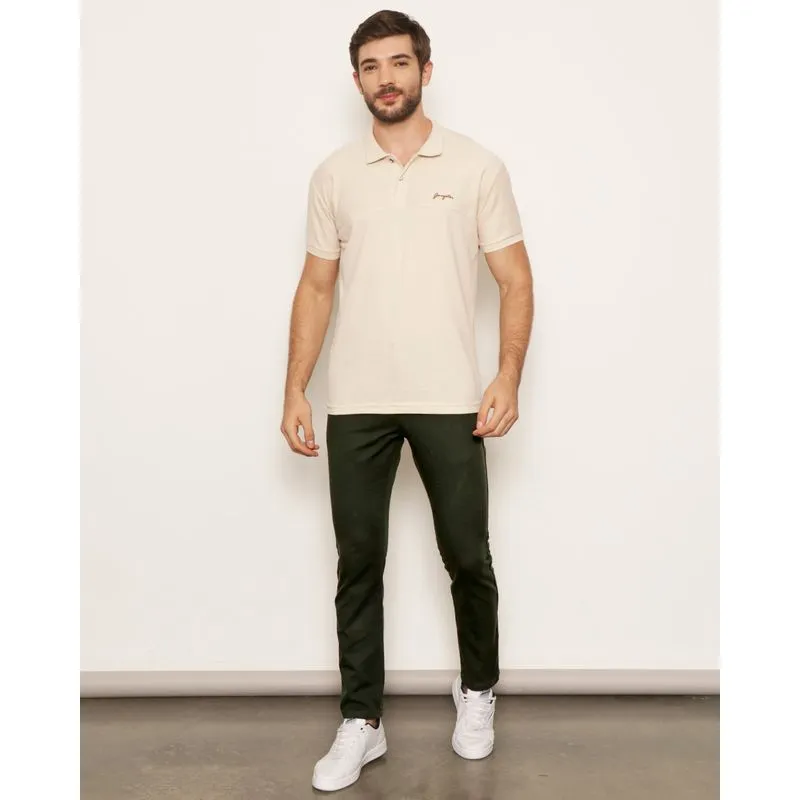 Calça Masculina Sarja Slim Verde 48