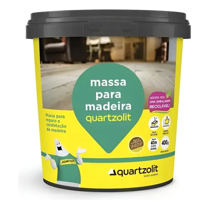 Massa Para Corrigir Madeira 400g Quartzolit (c Imbuia