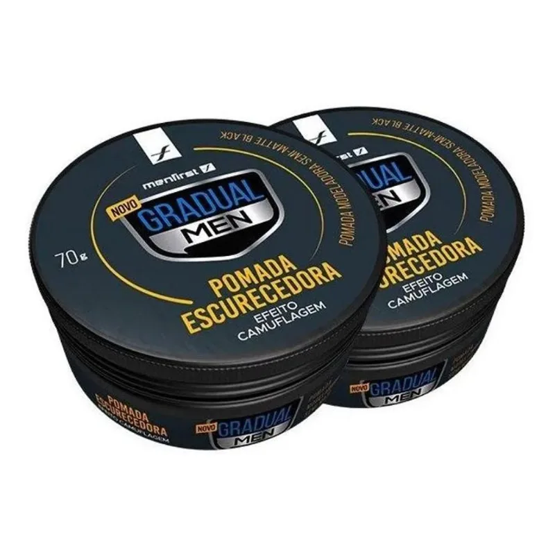2x Pomada Escurecedora De Cabelo E Barba (2x) Menfirst Origi