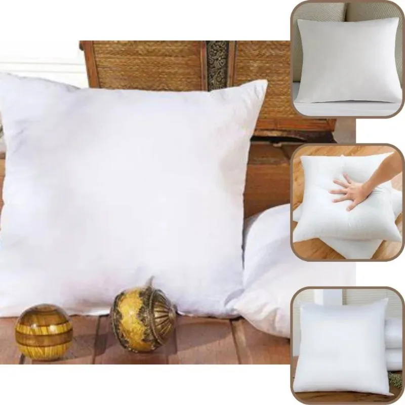 2x Enchimento Almofada Refil 45x45 Silicone Kit Com 4 Unidad
