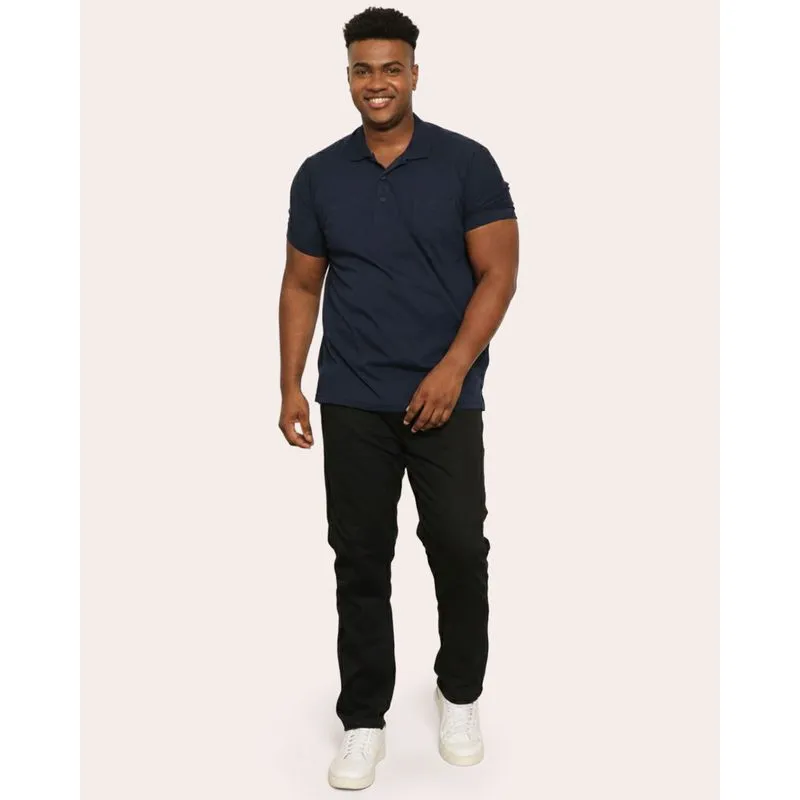 Calça Sarja Plus Size Masculina Reta Preta 48