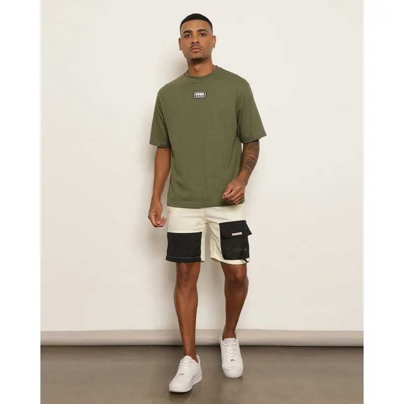 Bermuda Masculina Reta Com Bolsos Off White P