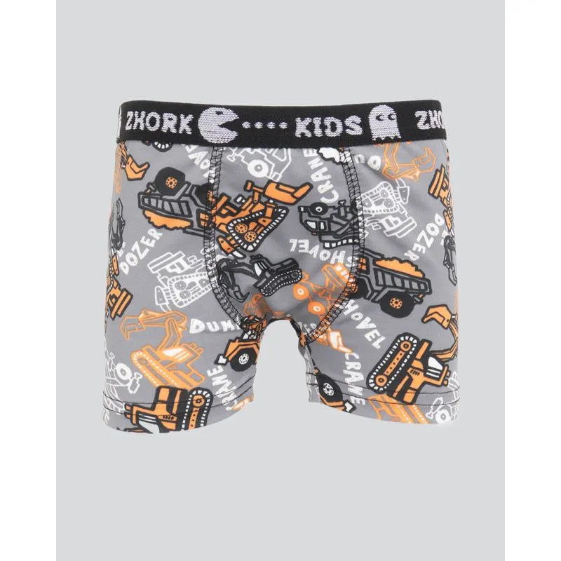 Cueca Infantil Boxer Estampada Cinza 10