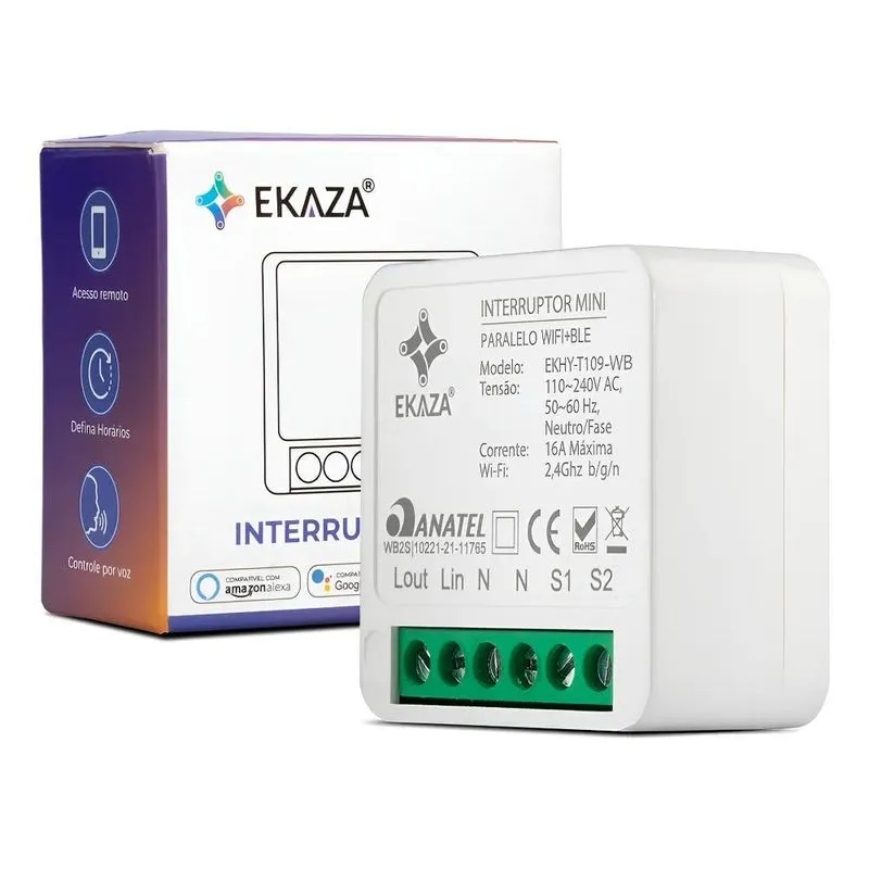 Interruptor Relé Inteligente Wifi 1 Canal Mini Smart Switch
